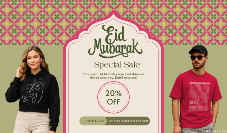 🌙 Eid Al Fitr Sale at Celestial Arcane – Elevate Your Festive Style