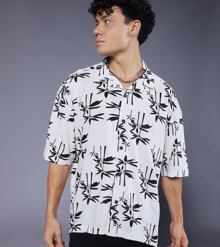 Mens Half Sleeve Casual Shirt  – White