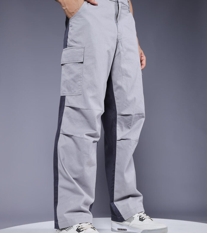 ColorBlock Parachute Pants For Men