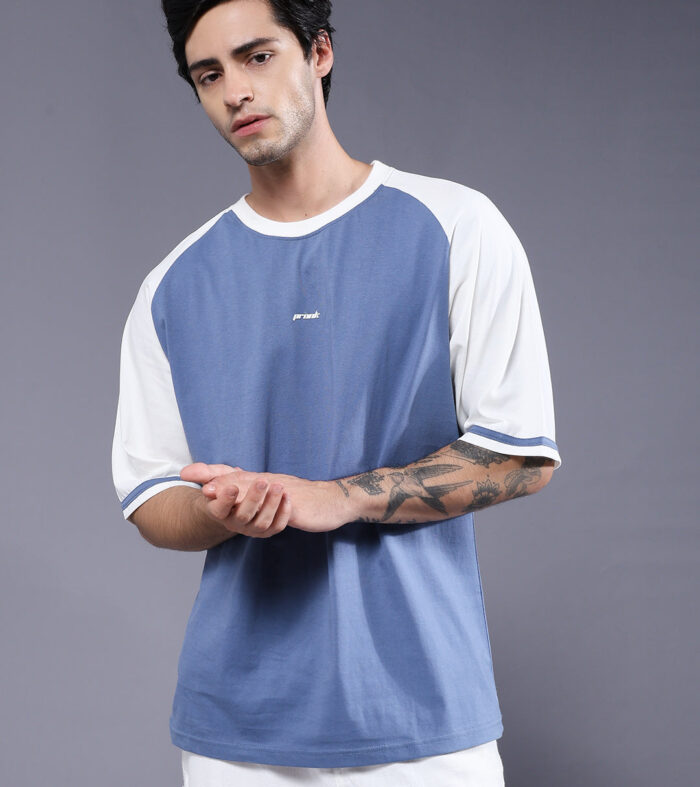Men Oversized Colorblock T-Shirt