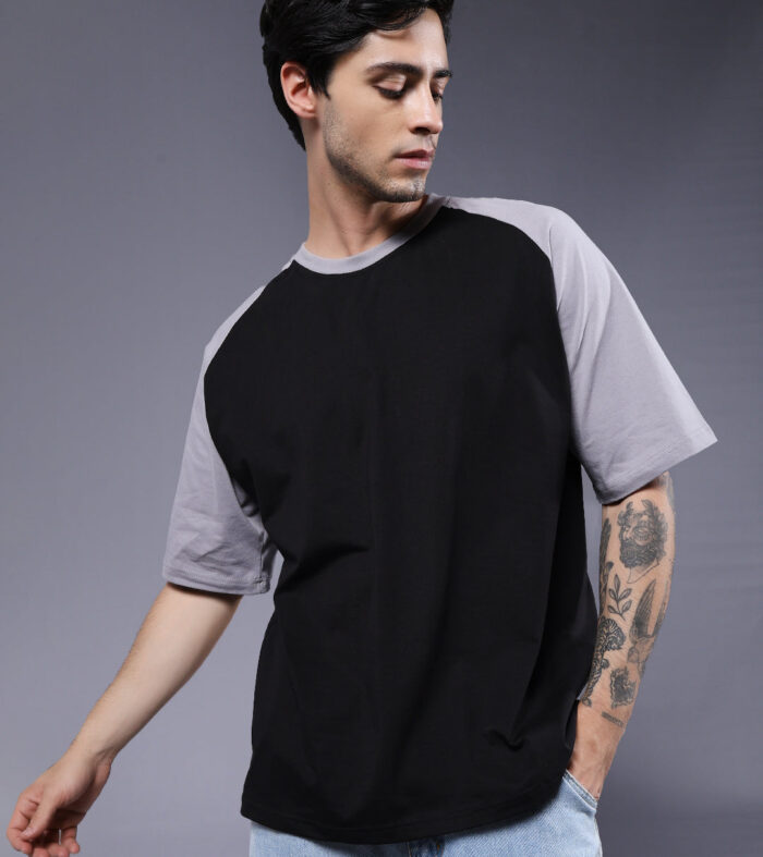 Men Oversized Colorblock T-Shirt