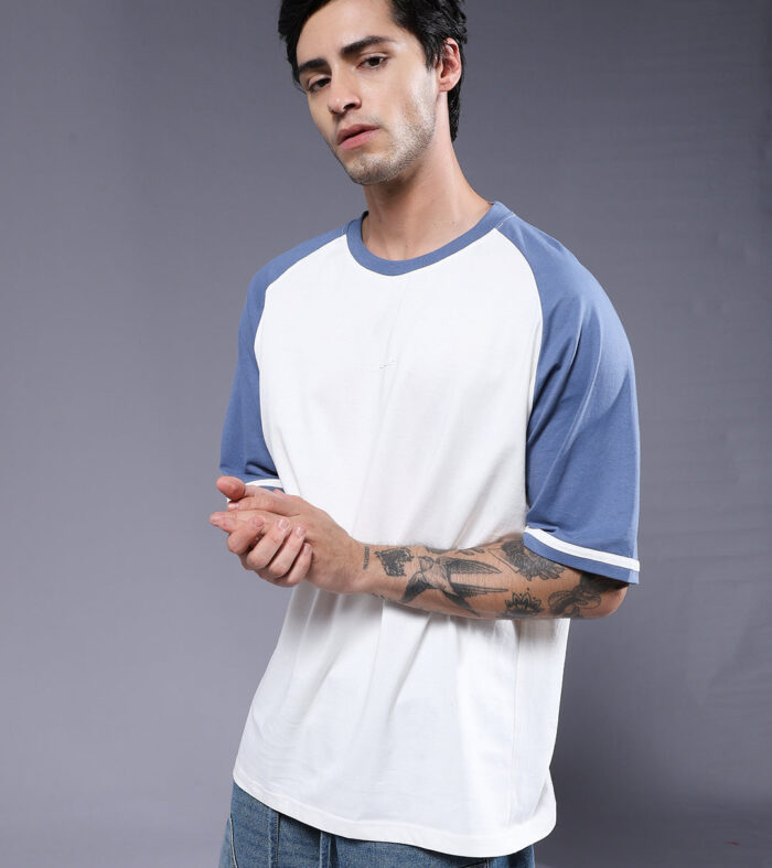Men Oversized Colorblock T-Shirt