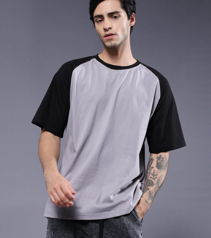 Men Oversized Colorblock T-Shirt