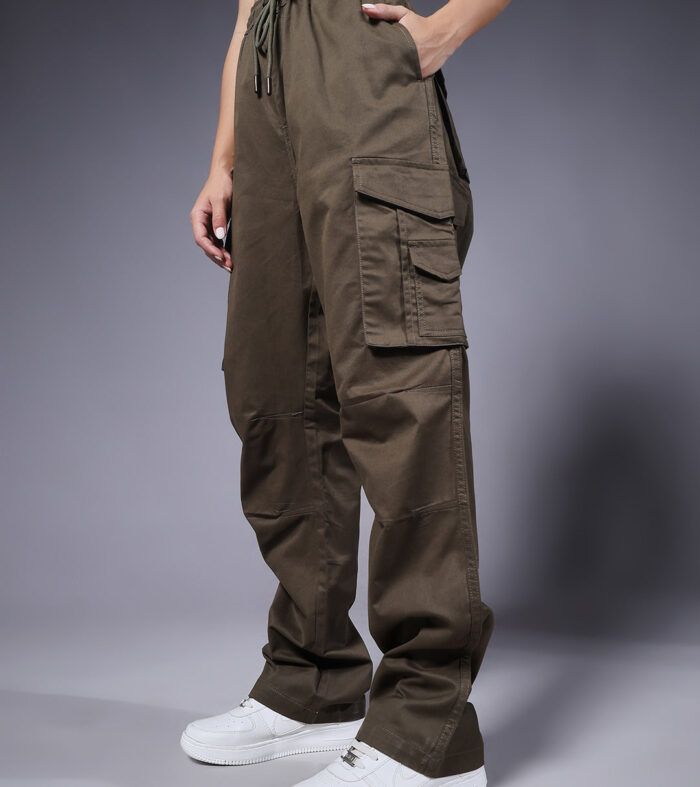 Women Utility Cargo - Olive Green