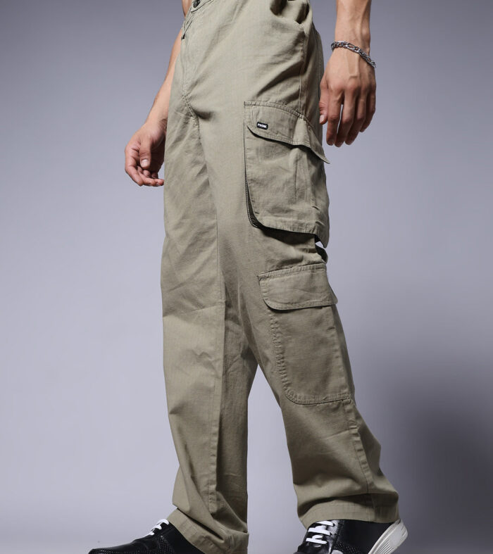 Men Utility Cargo - Olive Green