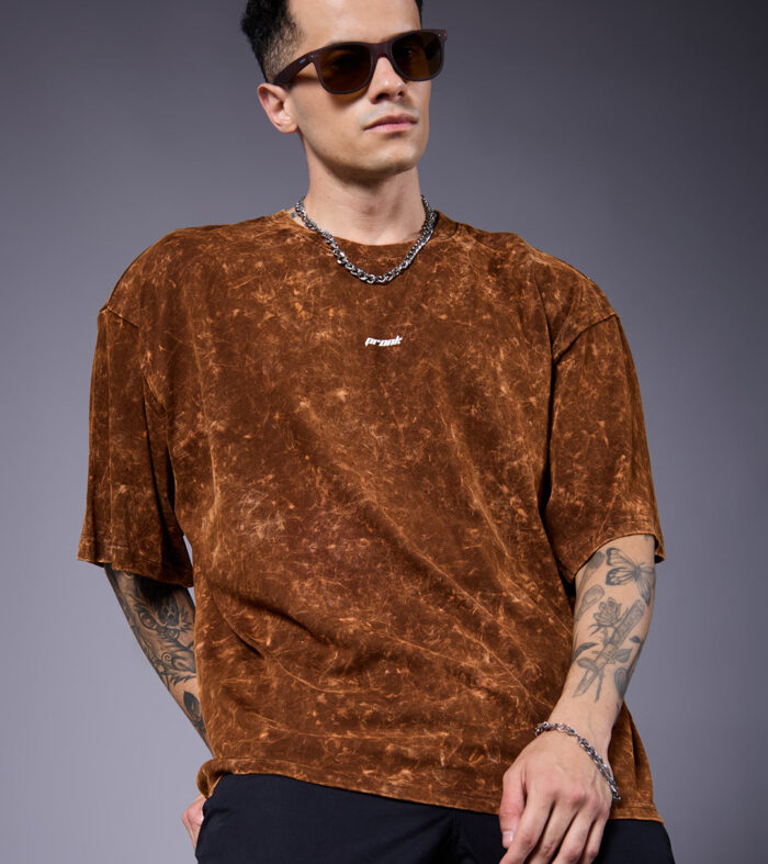 Men Retro Washed Oversized T-Shirt