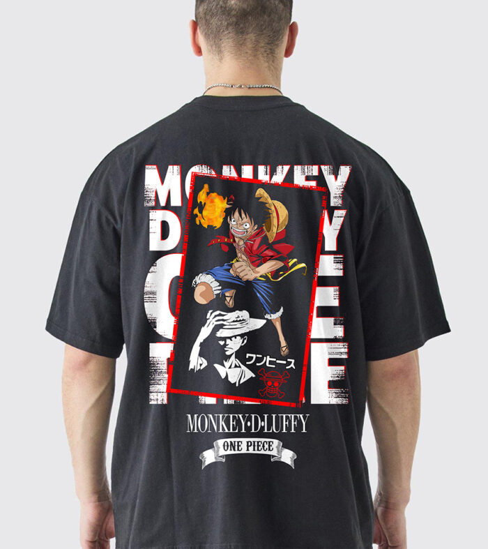 One Piece Men Oversized Printed T-Shirt
