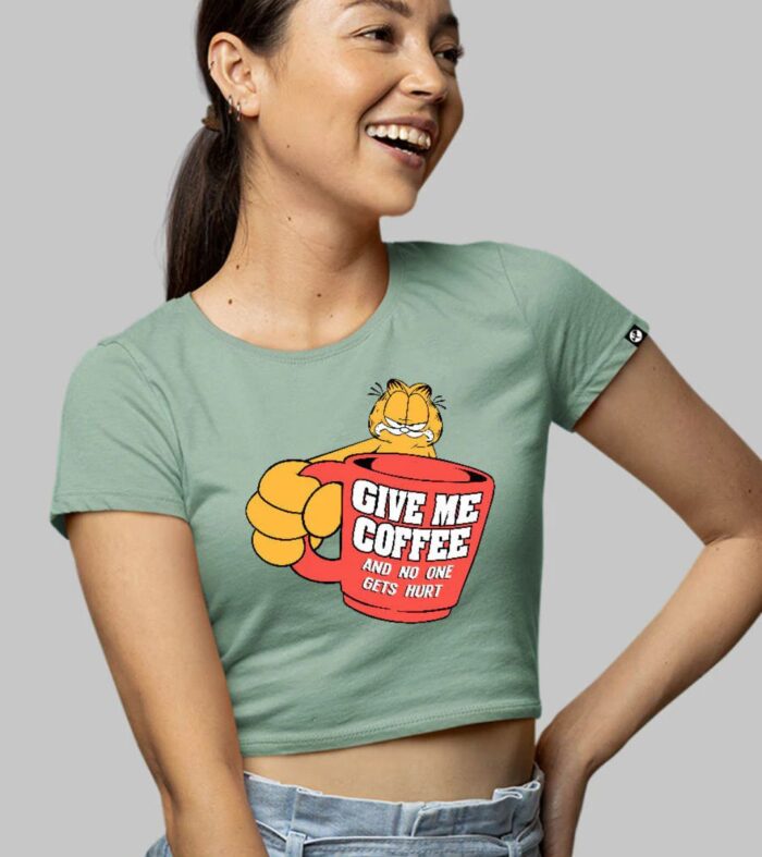 Give Me Coffee Women Crop Top