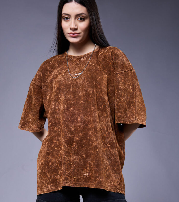 Women Retro Washed Oversized T-Shirt