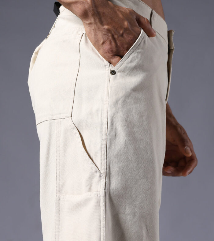 Men Carpenter Pants - Off White
