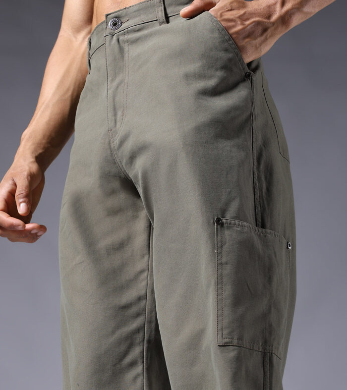 Men Carpenter Pants - Olive Green