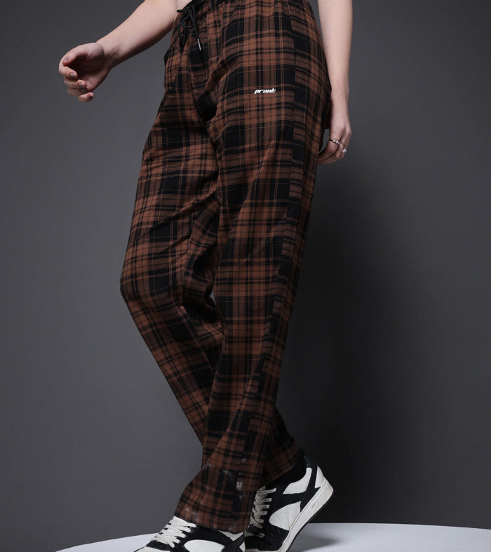Women chequered lounge pants