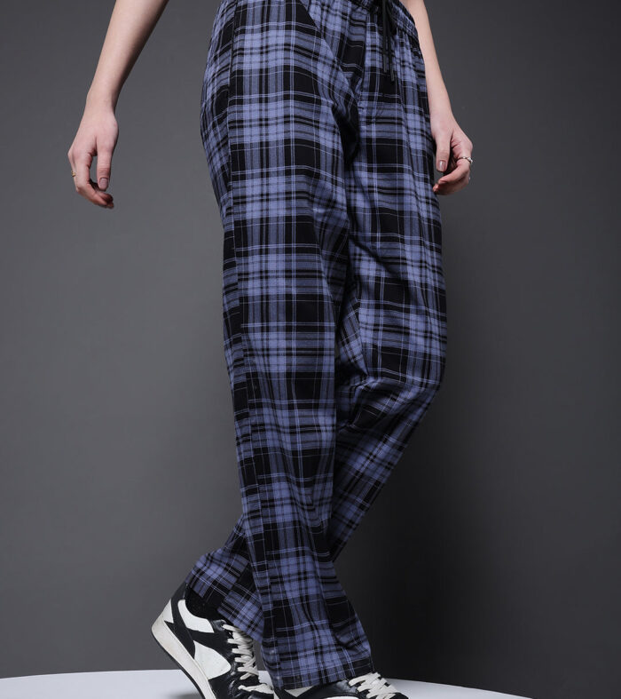 Women chequered lounge pants