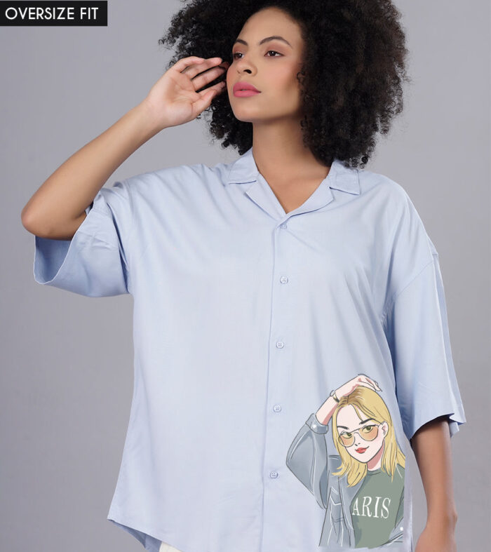 Cool Girl Womens Fluidic Oversized Shirt