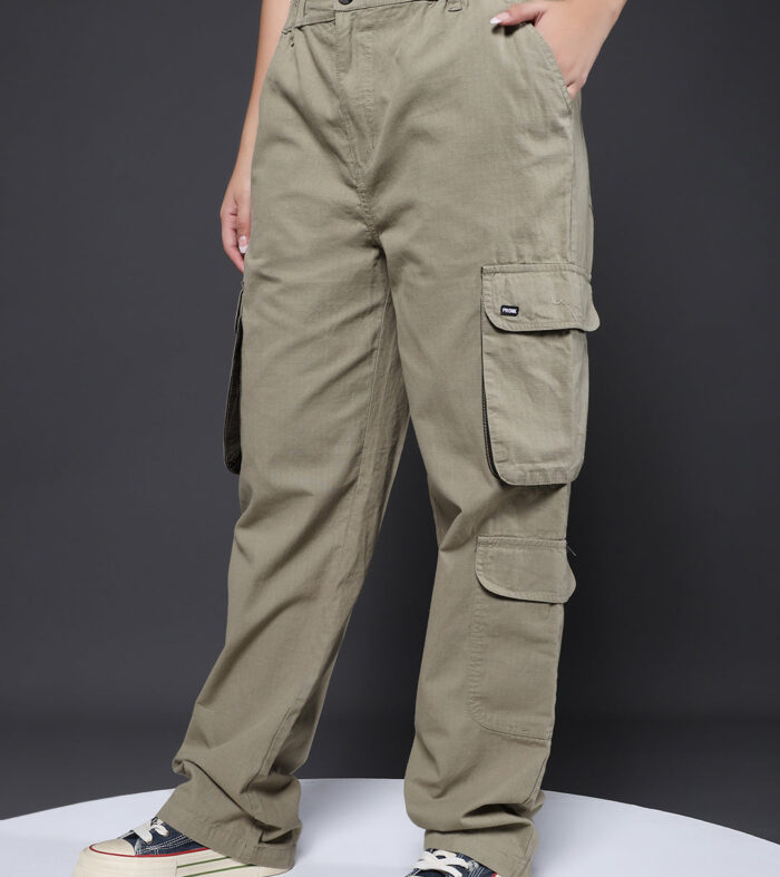 Women Utility Cargo - Olive Green