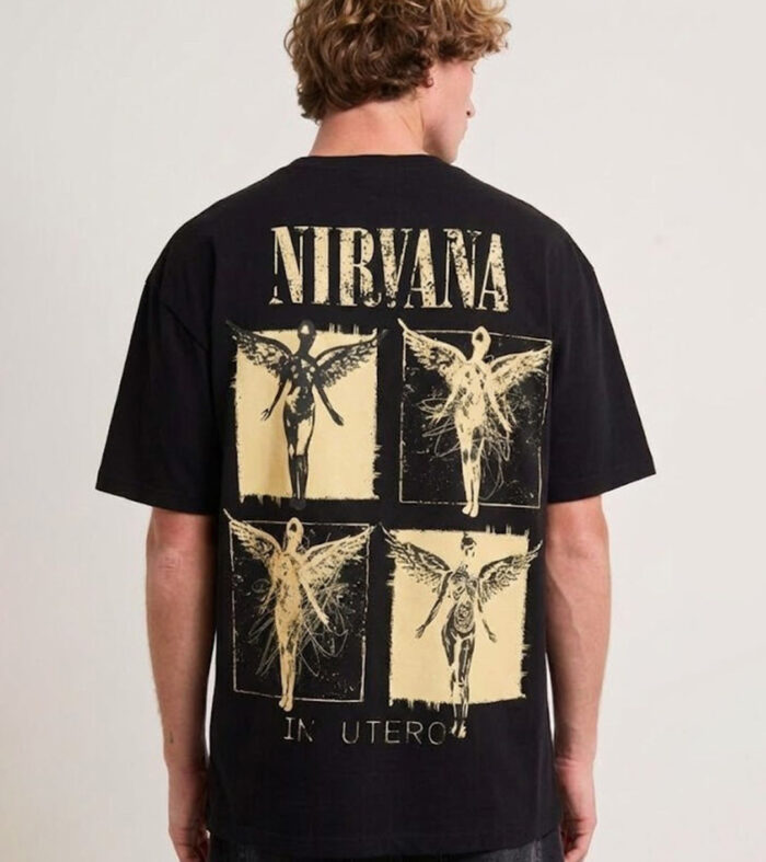 Vintage Nirvana Men Oversized Printed T-Shirt