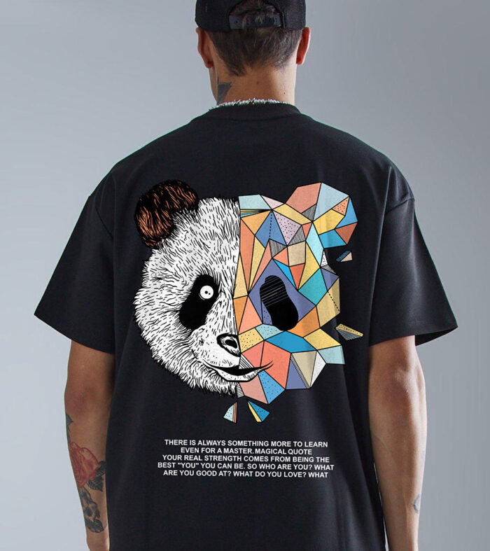 Savage Panda Men Oversized Printed T-Shirt