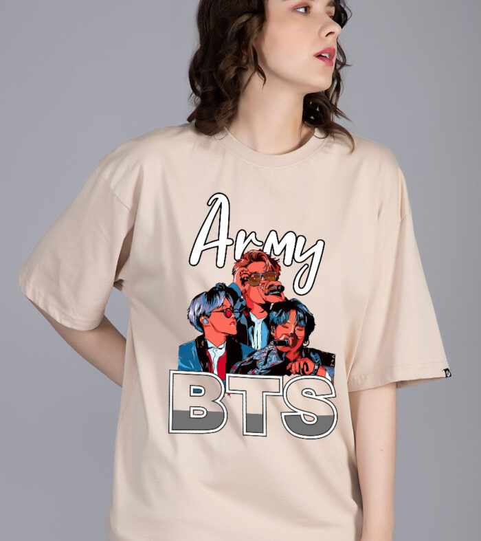 BTS Club Women Oversized Printed T-Shirt