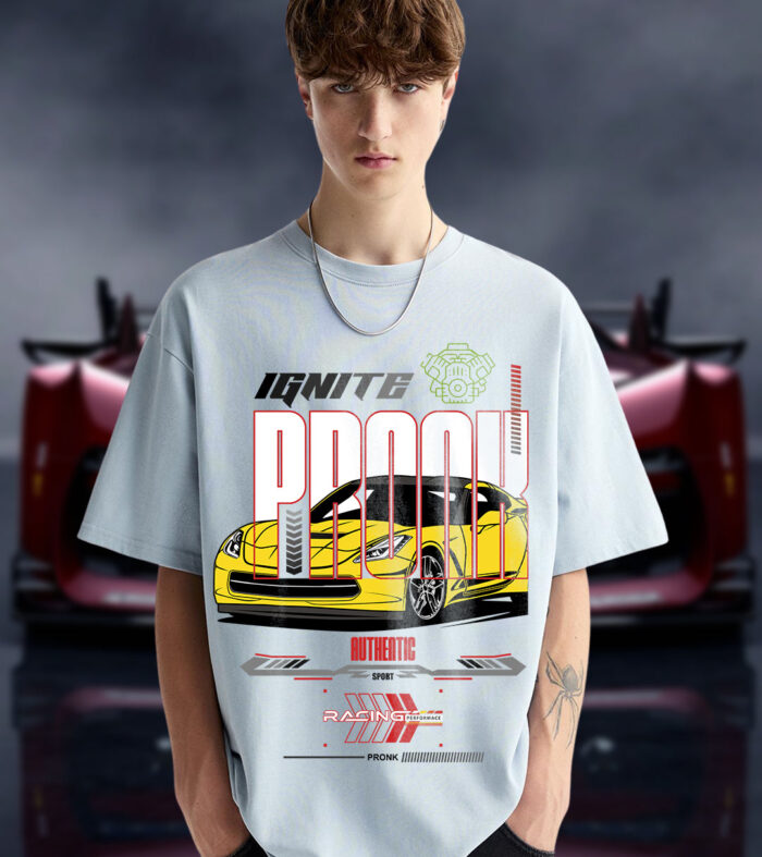 Ignite Men Graphic Oversized Printed T-Shirt