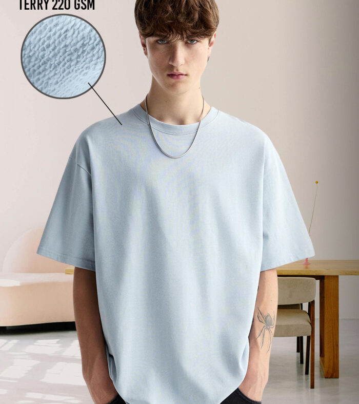 Pronk Solid Men Premium Oversized Terry T-shirt