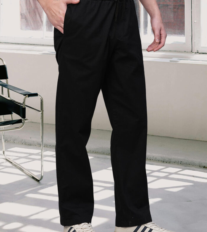 Lounge Cotton Pant For Men Solid Black