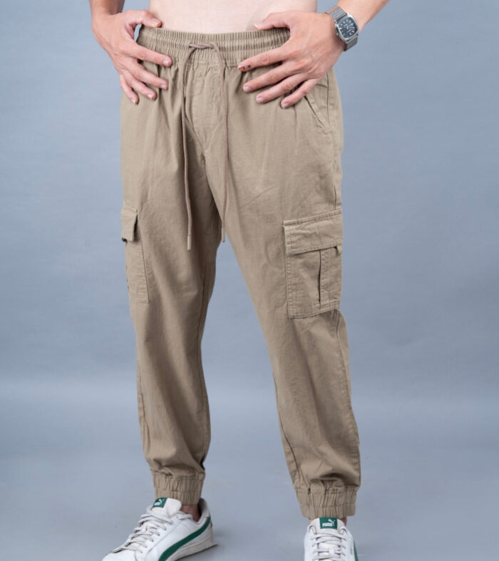 Men Regular Fit Cargo Jogger - Khaki