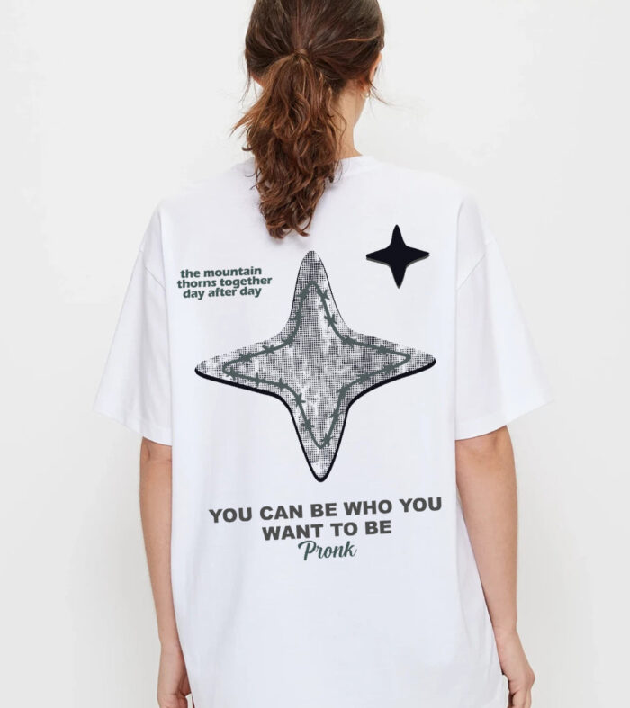 Mountain Star Women Oversized Printed T-Shirt
