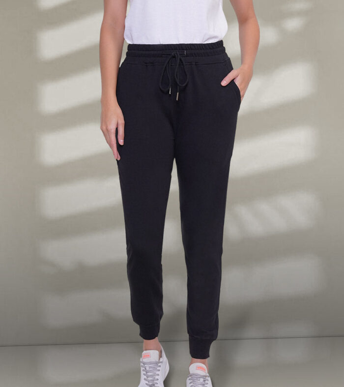 French Terry Jogger for Women: Black