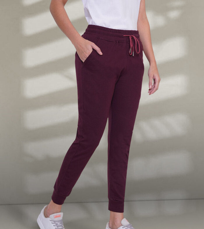 French Terry Jogger for Women: Wine