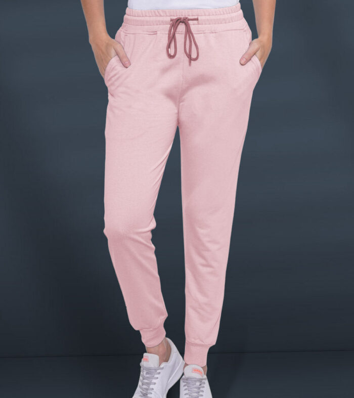 French Terry Jogger for Women: Millennial Pink