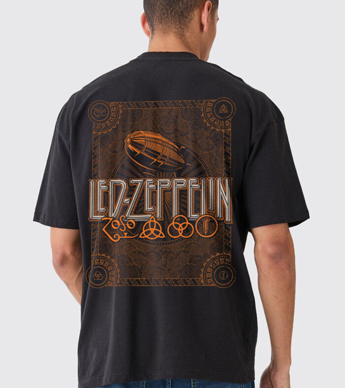 Led-Zeppelin Men Oversized Printed T-Shirt