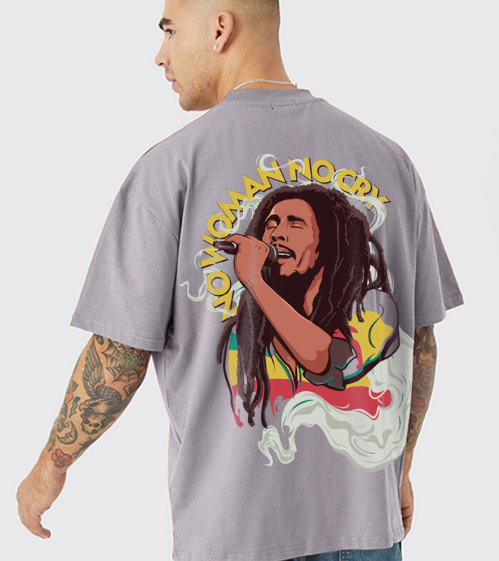 No Cry Men Oversized Printed T-Shirt