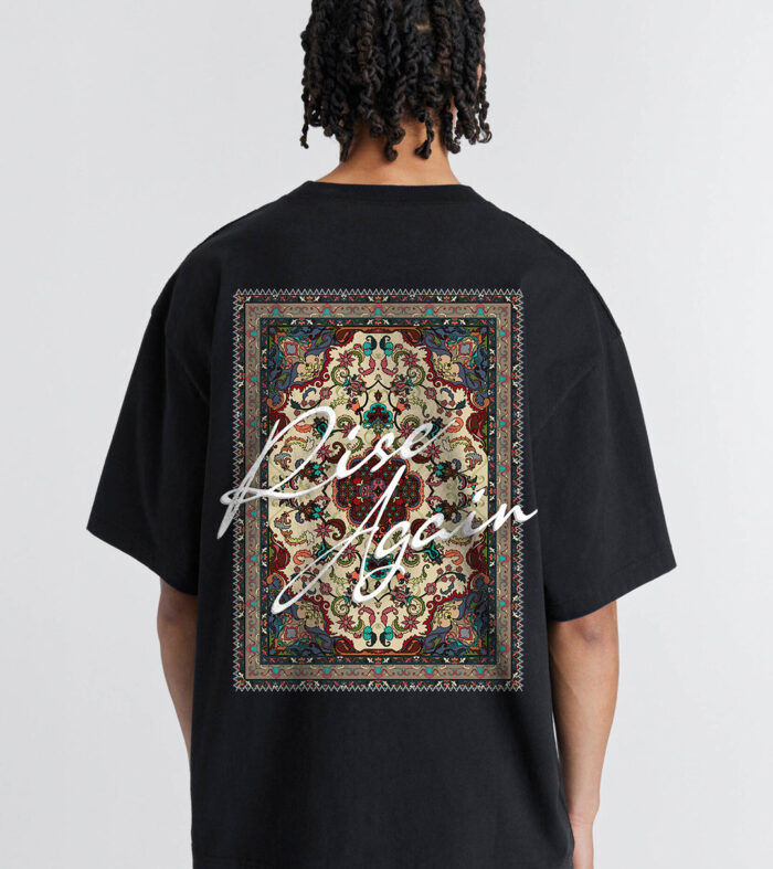 Rise Again Men Oversized Printed T-Shirt