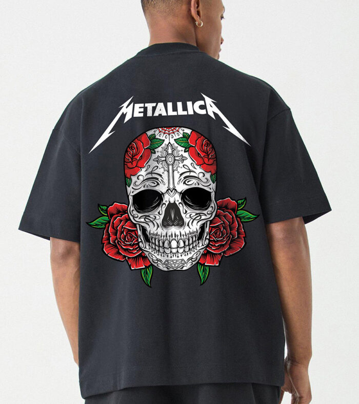 Metallica Men Oversized Printed T Shirt