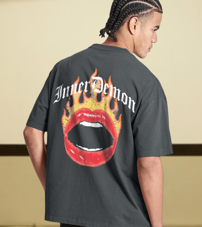 Inner Demon Men Printed Oversized  T-Shirt