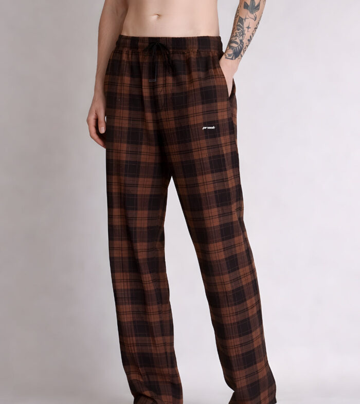 Men chequered lounge pants