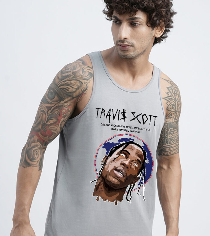 Travis Scott Mens Printed Vest