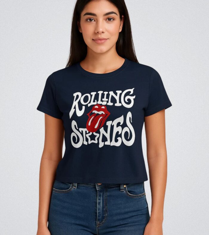 Rolling Stones Women Crop Top