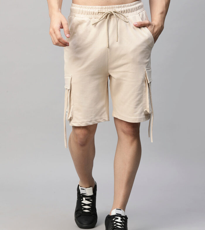 Mens Cargo Shorts - Beige