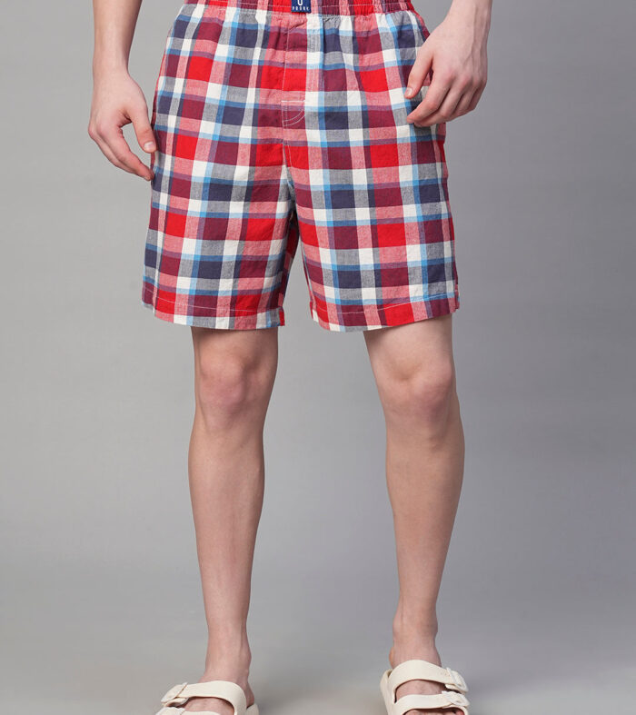 Mens Cotton Boxer - Navy Blue