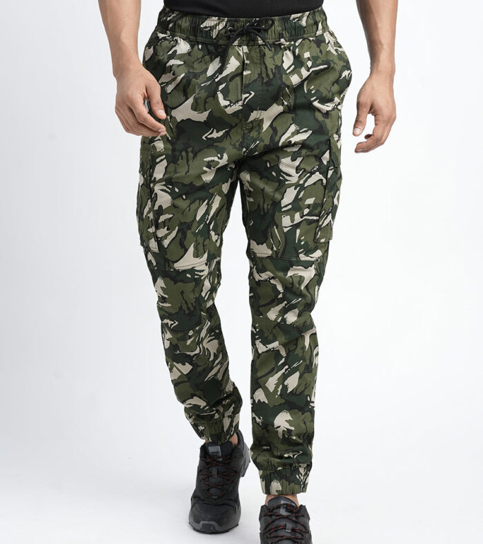 Mens Regular Fit Camo Cargo Jogger