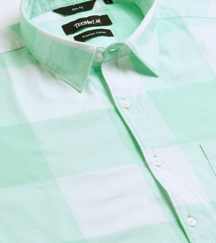 Green Check Mens Shirt