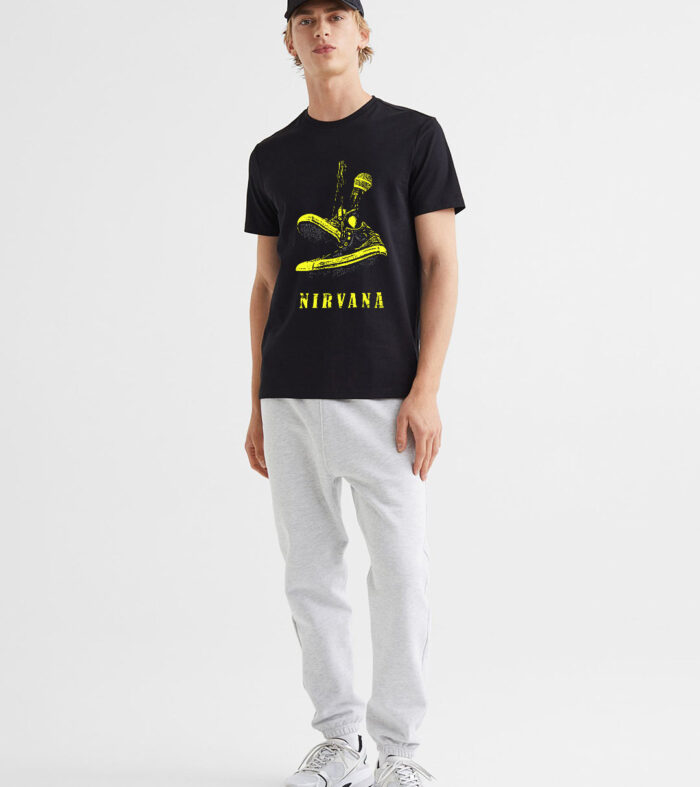 Nirvana Mic Men Half Sleeve T-Shirt