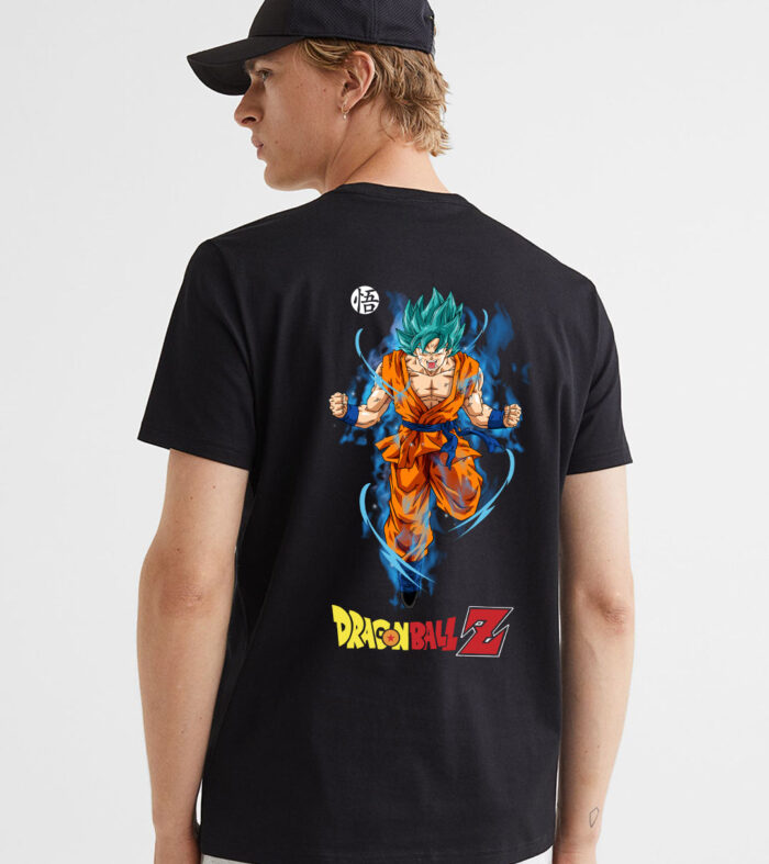 Dragon Ball-Z Men Regular Fit Black Half Sleeve T-Shirt