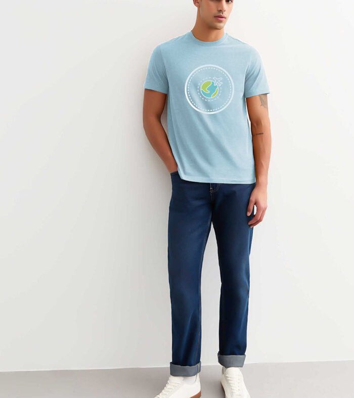 Fly Around The World Half Sleeve T-Shirt