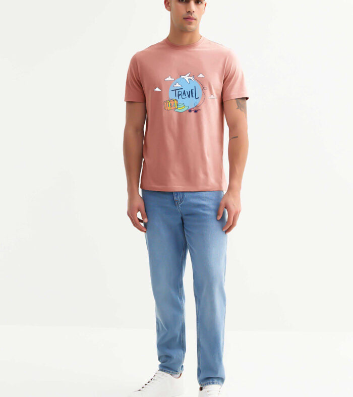 Travel World Men Half Sleeve T-Shirt
