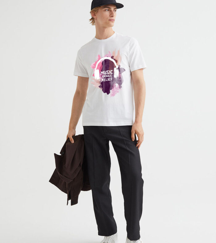 Music Brings Relief Men Half Sleeve T-Shirt