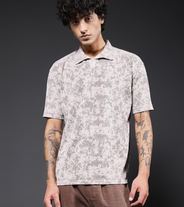 Men Relaxed Fit Printed Polo T-Shirt