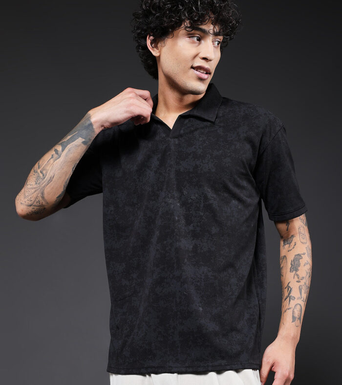 Men Relaxed Fit Printed Polo T-Shirt