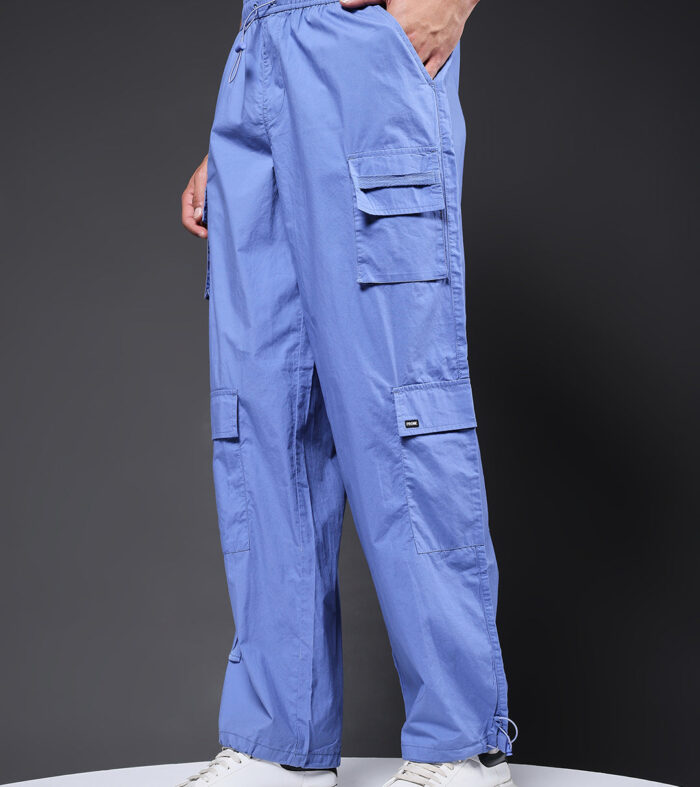Parachute Pants For Men - Denim Blue
